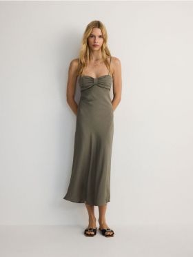 Rochie din viscoza - verde-prafuit