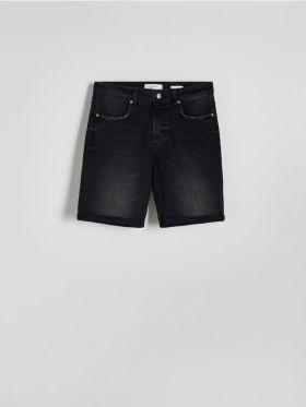 Pantaloni scurti slim din denim - gri