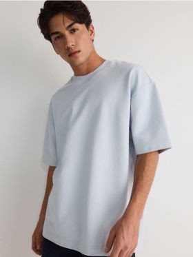 Tricou oversized uni - albastru-pal