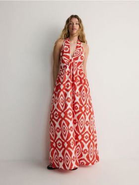 LADIES` DRESS - oranj-mandarina