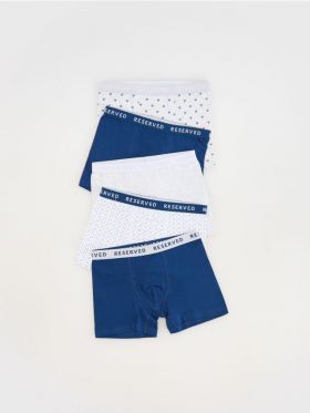 Set de 5 perechi de boxeri din material majoritar bumbac - bleumarin
