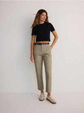 LADIES` TROUSERS & BELT - verde-pal