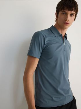 Tricou polo regular fit - gri deschis