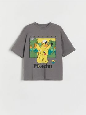 Tricou oversized Pokémon - gri-inchis