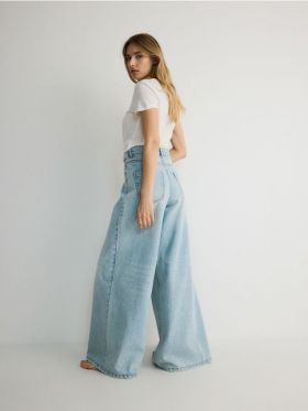 Blugi wide leg - albastru