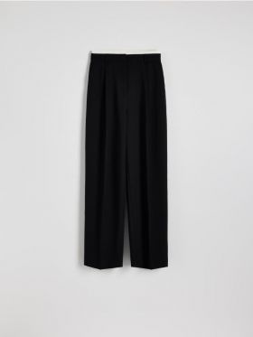 Pantaloni plisati - negru