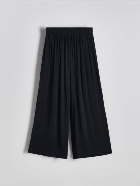 Pantaloni wide leg - negru