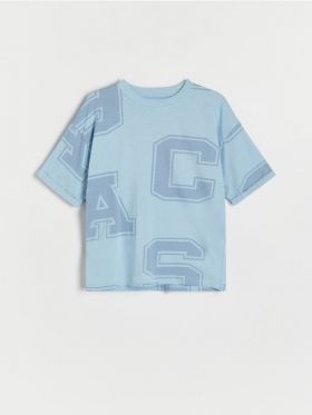 Tricou oversized - albastru-pal