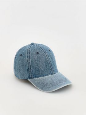 Sapca de baseball din denim - albastru