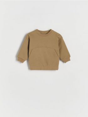 Bluza sport oversized - brun-auriu