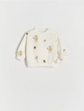 Bluza sport oversized - crem