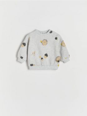 Bluza sport oversized - gri deschis