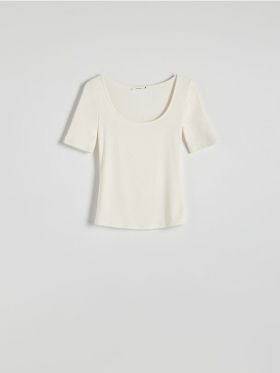 LADIES` T-SHIRT - crem