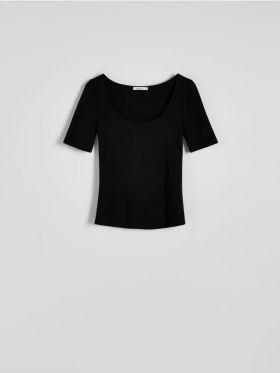 LADIES` T-SHIRT - negru