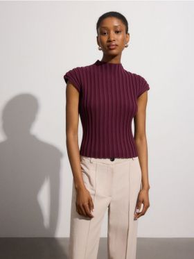 Bluza reiata - violet-inchis