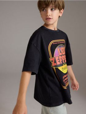 Tricou oversized Led Zeppelin - nude