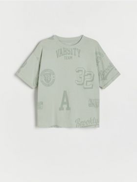 Tricou oversized - verde-menta
