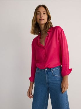 LADIES` SHIRT - roz-fuchsia