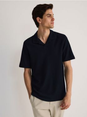 Tricou polo comfort fit - bleumarin