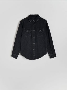 Camasa din denim - negru