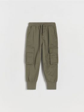 BOYS` TROUSERS - verde-maroniu