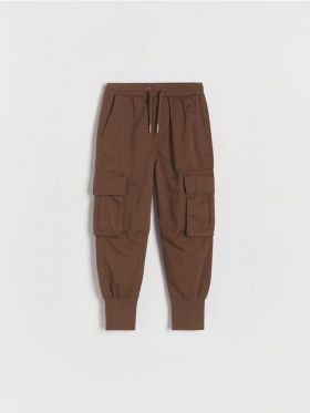 BOYS` TROUSERS - maro-inchis