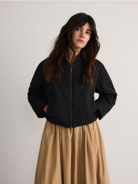 Geaca oversized scurta - negru