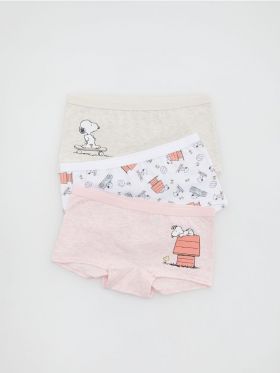 Set de 3 perechi de boxeri Snoopy - multicolor