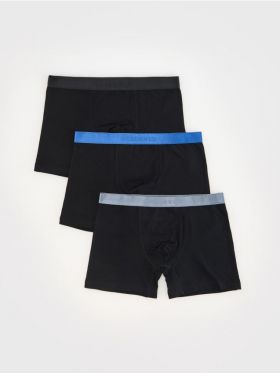 Set de 3 perechi de boxeri long - negru