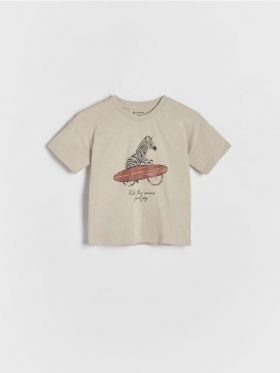 Tricou oversized - bej