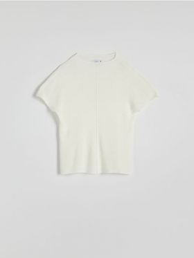 Bluza din jerseu - crem