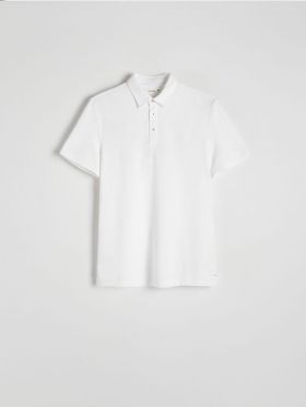 Tricou polo regular - alb