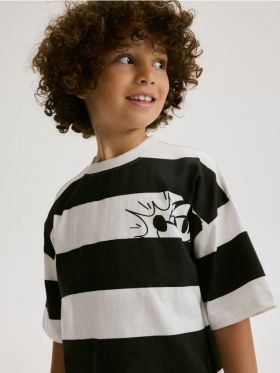 Tricou oversized Mickey Mouse - crem