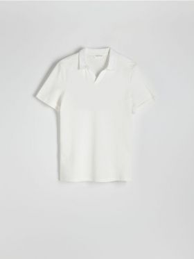 Tricou polo regular fit - alb