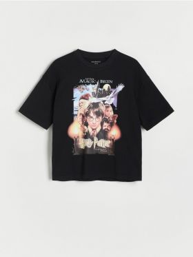 Tricou oversized Harry Potter - negru