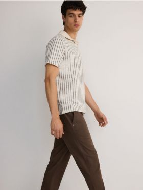 MEN`S TROUSERS - maro-inchis