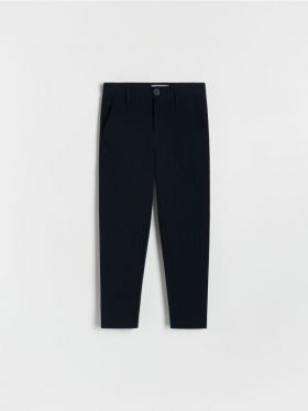 Pantaloni eleganti, in dungi - bleumarin