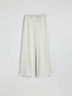 Pantaloni sport wide leg - gri deschis