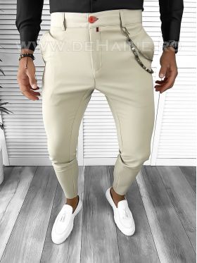 Pantaloni barbati eleganti bej B9085 F2-2.1 E 20-4 E ~