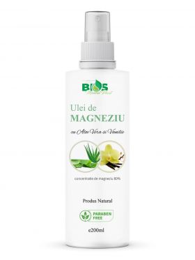 Ulei de Magneziu cu Aloe Vera si Vanilie, 200 ml, Bios Mineral Plant