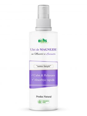 Ulei de Magneziu cu Musetel si Lavanda Somn Linistit, 200 ml Bios Mineral Plant