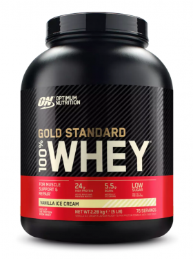 Proteine din zer 100% Whey Gold Standard cu aroma de valinie, 2.28kg, Optimum Nutrition