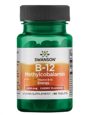 Vitamin B12 Methylcobalamin 2500 mcg, 60 tablete - Swanson