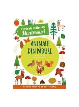 Carte de activitati Montessori Animale din padure