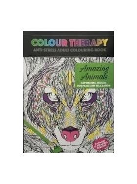 Colour Therapy Amazing Animals - Carte de colorat pentru adulti