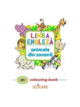 Limba engleza Animale din savana Colouring Book