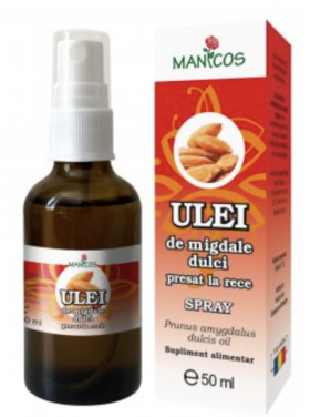 Ulei de migdale dulci presat la rece 50ml - Manicos