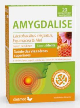 AMYGDALISE, dureri de gat si amigdalita, 20 comprimate masticabile - DIETMED