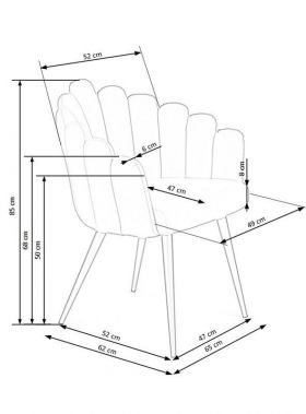 Scaun living HM k410 gri