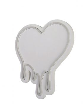 Decoratiune luminoasa LED, Melting Heart, Benzi flexibile de neon, DC 12 V, Alb